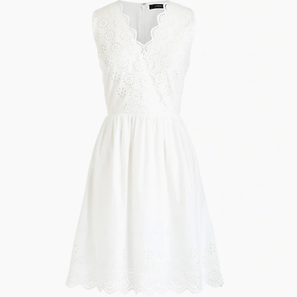 J Crew White Eyelet Sundress
